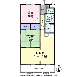 グリーンハイム水辺【0301号室】の間取り