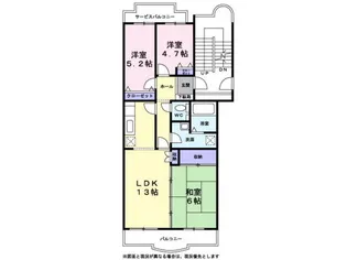 グランドゥール八千代【0405号室】の間取り