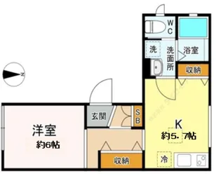 ラ メール ブランシェ【0102号室】の間取り