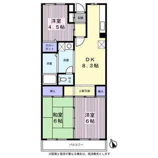 フローラ市川【0201号室】の間取り