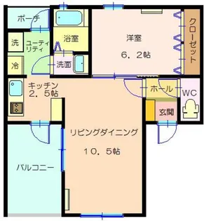 サンジュノラ宮前【0103号室】の間取り