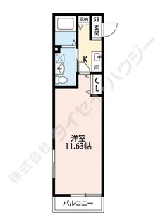 ミリアビタLaLa【0208号室】の間取り