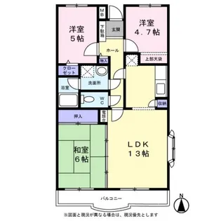 フロイデ勝田台壱番館【0301号室】の間取り