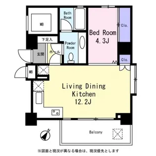 ランド南青山【0502号室】の間取り