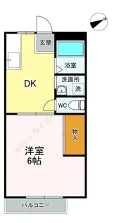 ハイツ近藤【0206号室】の間取り