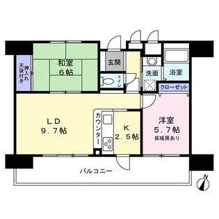 ローヤルシティ大宮吉敷町【0302号室】の間取り
