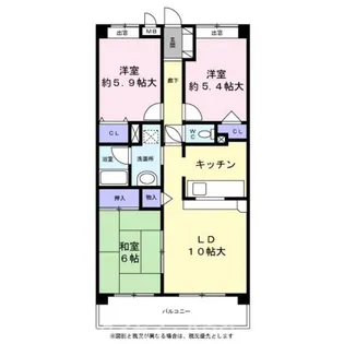 グリーンヒル・エデン【0203号室】の間取り