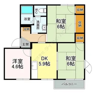 クレストコートA【0201号室】の間取り