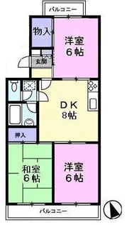 リリー本郷台5号棟【0201号室】の間取り