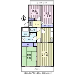 パレスオオハク【0201号室】の間取り