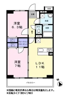 ファミーリェ希望ヶ丘 A棟【0507号室】の間取り