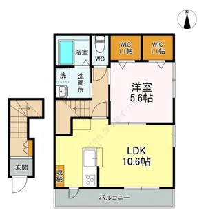 メゾンシュシュ【0201号室】の間取り