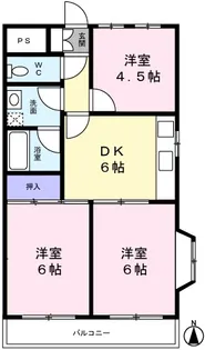 角田ビル【0401号室】の間取り