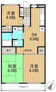 マンションカネマツB棟【0103号室】の間取り