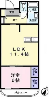 ハートヒルズ弐番館【0302号室】の間取り