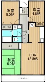 フレア日光【2階】の間取り