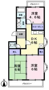 グリーンプラザ港南台【0107号室】の間取り