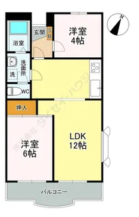 サンハイツコヤマ【0108号室】の間取り