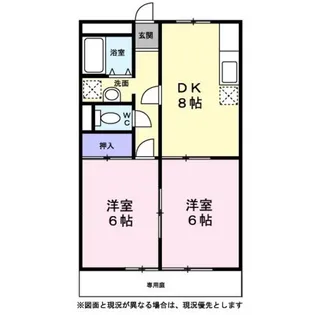 パーシモンハイツB【0101号室】の間取り