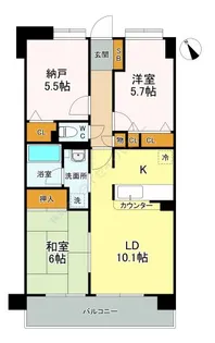 リベルテ戸田【0402号室】の間取り