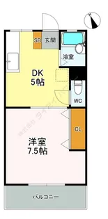 パルデンス泉中央【0201号室】の間取り