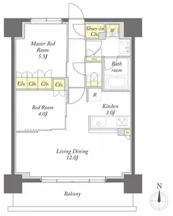 ekism国立【508号室】の間取り