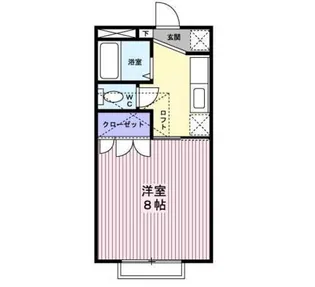 グリーンリーフ旭ヶ丘【0106号室】の間取り