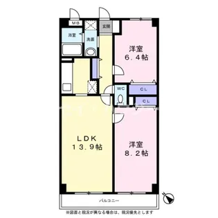 アイ・ティー・オーおゆみ野【0402号室】の間取り