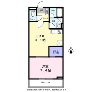 Mon grand soleil【0105号室】の間取り