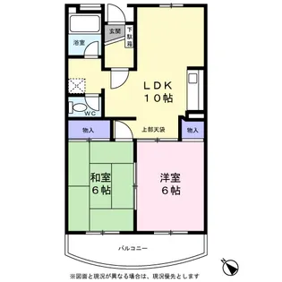 フラワーベールマンション【1階】の間取り