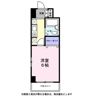 カーサ小杉【0201号室】の間取り