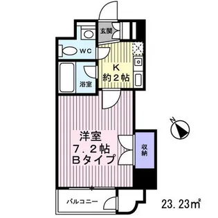 ルミエール湘南【0402号室】の間取り