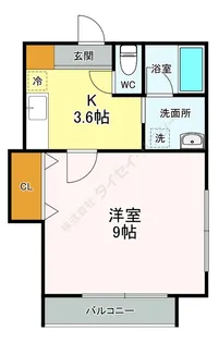 ファーネス【0101号室】の間取り