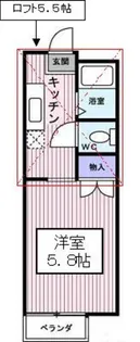ユミハウス(長町)【0202号室】の間取り