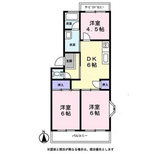 サニーヒル能見台【0304号室】の間取り