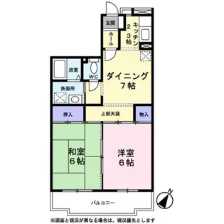 セ・ジュール新磯野【0202号室】の間取り