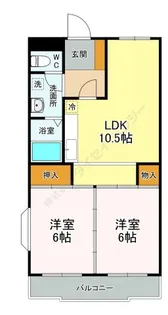 シルクガーデン【0105号室】の間取り