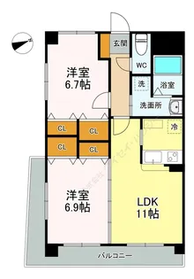 ディアコート【0501号室】の間取り