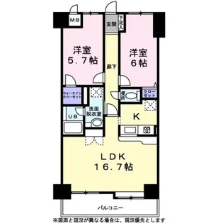 VIVRE武蔵小杉【0208号室】の間取り
