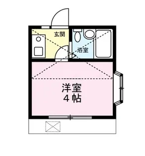 コーポあしべ1【0201号室】の間取り