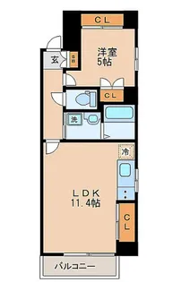カスタリア一番町WEST【0902号室】の間取り