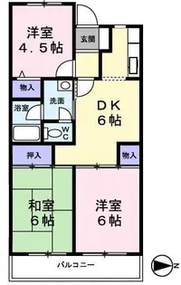 グリーンウッド金沢文庫【0305号室】の間取り