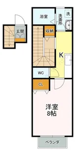 アスコット多賀城【0202号室】の間取り