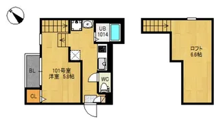 RIZEST 富沢【1階】の間取り