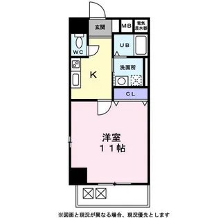 コートモーリス新道【0201号室】の間取り