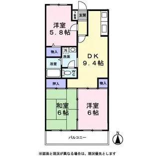 ウエストガーデン金沢文庫【0103号室】の間取り