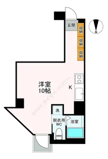 ベルファース麻布十番【0802号室】の間取り