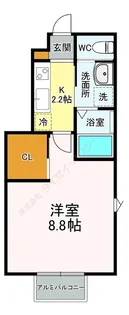 グロウランス連坊【0106号室】の間取り