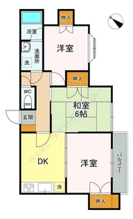 アルファメゾン二番館【2D号室】の間取り