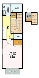 アスコット多賀城【0201号室】の間取り